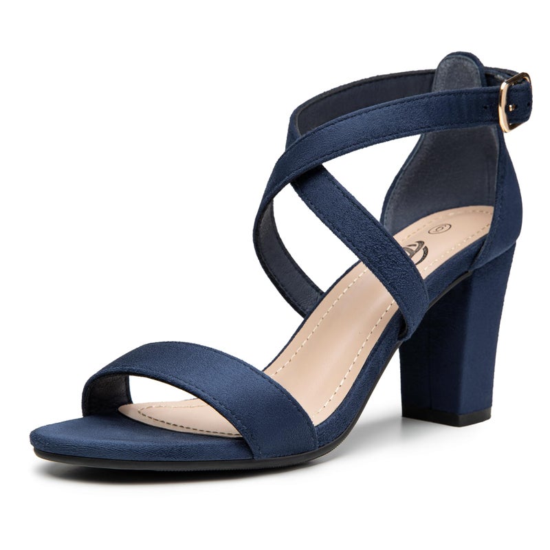 Trary Heels for Women, Chunky Block Women Shoes for Bride - Image 1